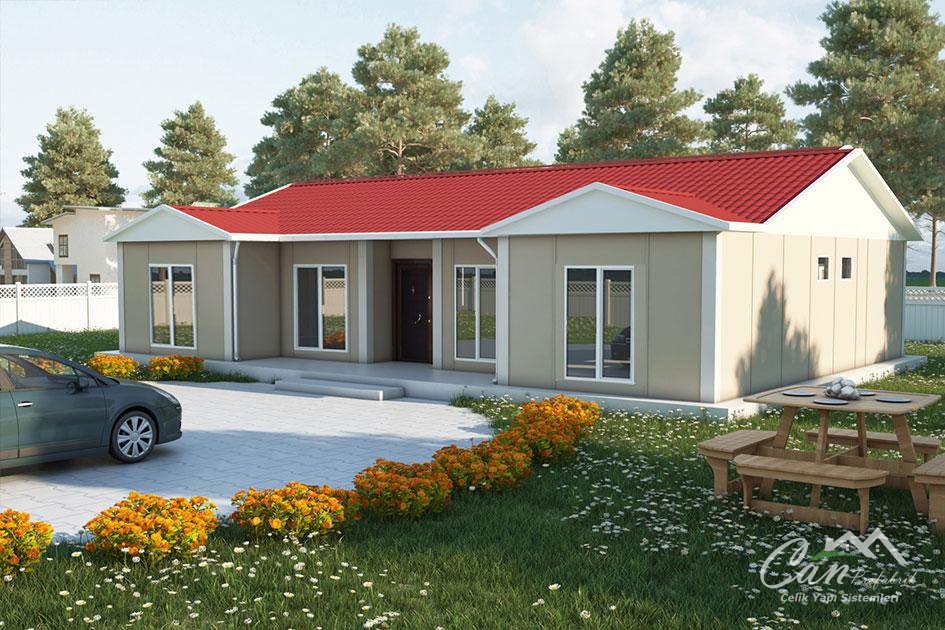 129 m² Prefabrik Ev